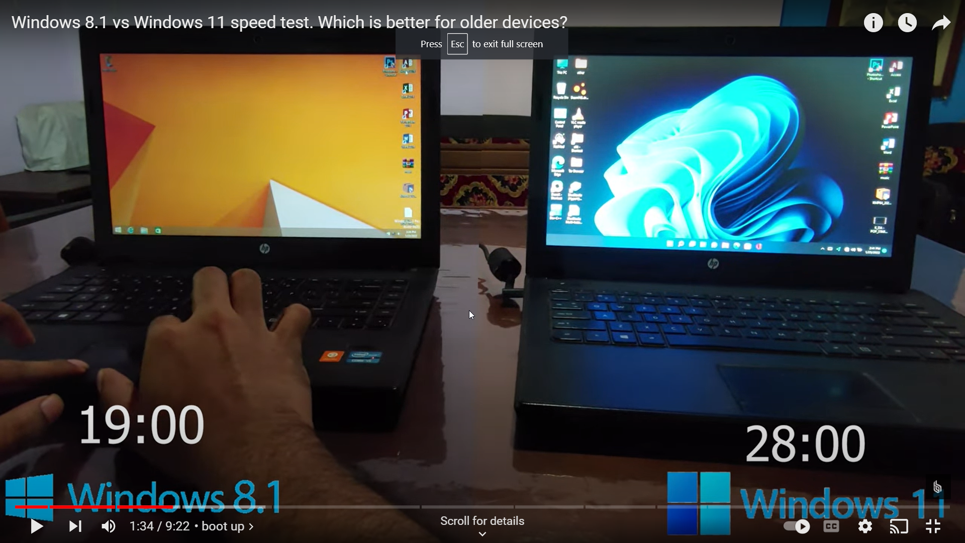 windows 8 1 vs win 11 speed
