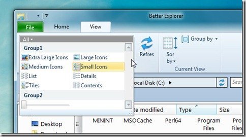 BExplorer View tab thumb