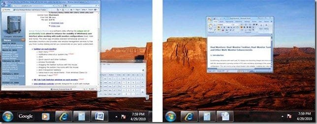 Multi Monitor Taskbar Windows 7 Mirror Mode