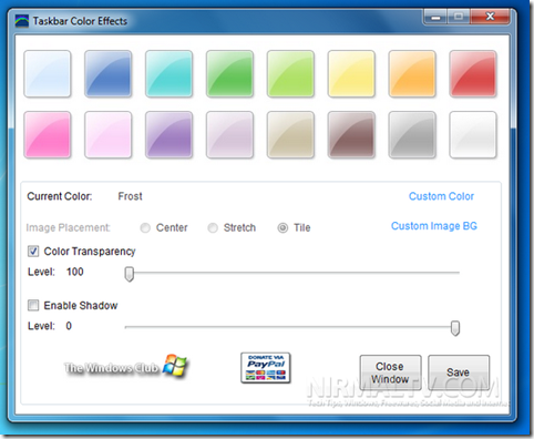 Taskbar Color Effects