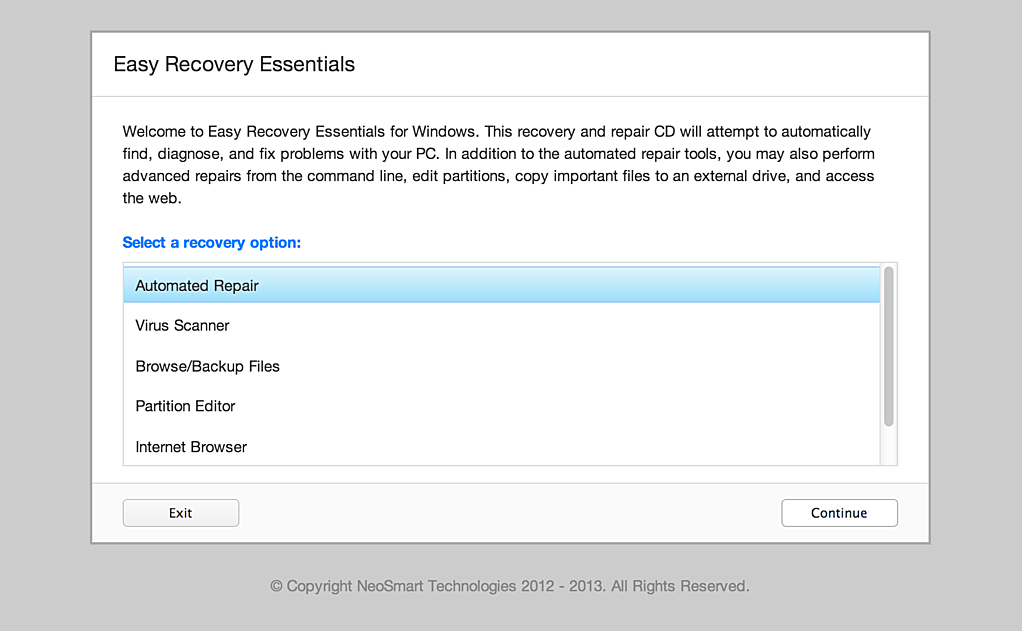 fix bootmgr is missing in windows using easy recovery essentials
