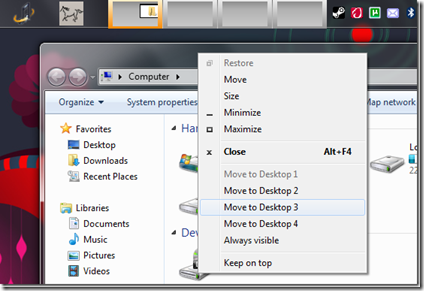 virtual desktops taskbar