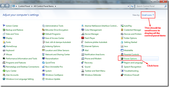 windows 7 power options