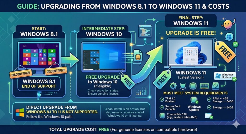 Buy New PC or Upgrade Windows 8.1 Cost—The Complete 2025 Decision Guide 1 upgrade windows 8 1 cost system